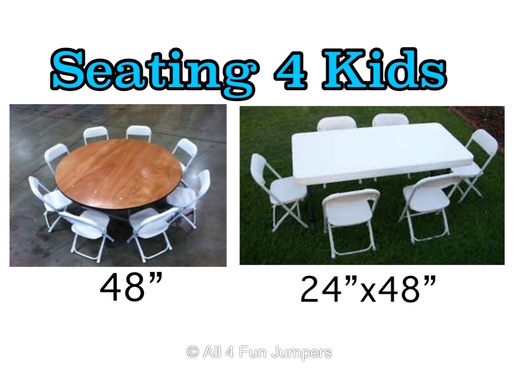 Kids Rectangle Tables - Temecula & beyond - Event Rentals for Children